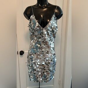 12th Tribe - Silver Sequin Dress